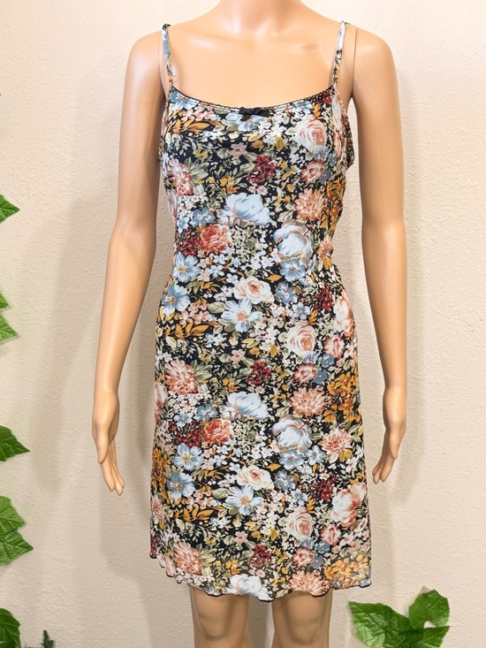 Floral Spaghetti-Strap Summer Dress - Black Multi - Picture 5 of 11